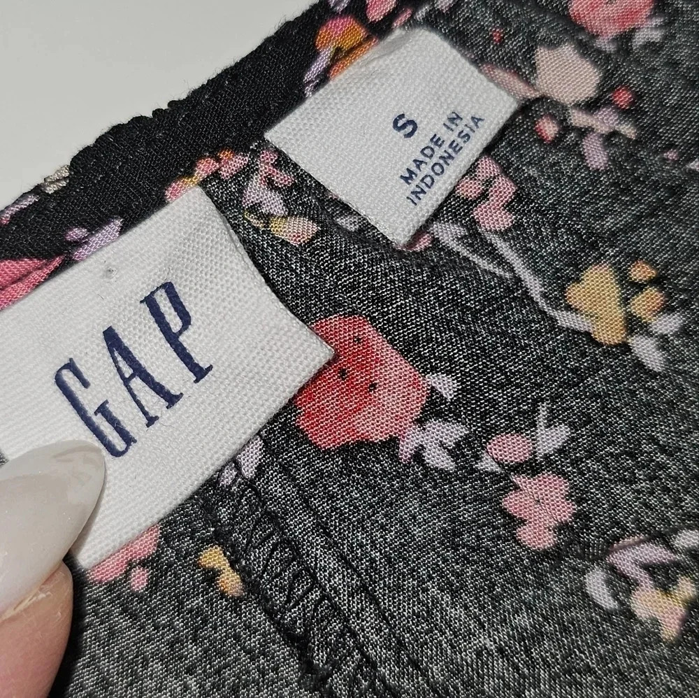 Gap Floral Long-Sleeve Tie Waist Dress - Picture 4 of 5